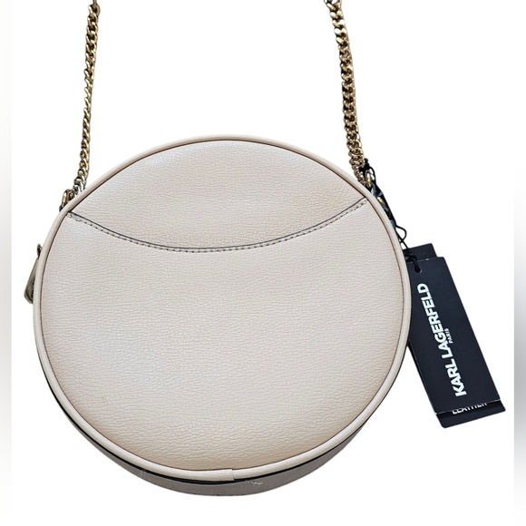 Karl Lagerfeld Paris Maybelle Round Crossbody Bag In Color Shell, New With Tags - Picture 5 of 10